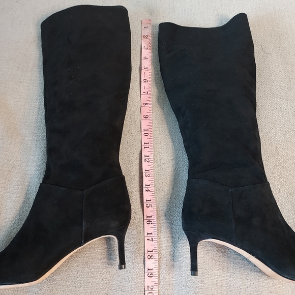 Antonio Melani Suede Leather kitten heels knee-high boots - Picture 6 of 12